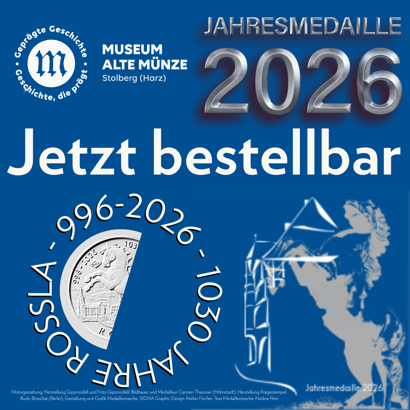 Jahresmedaille 2026 - 1030 Jahre Roßla