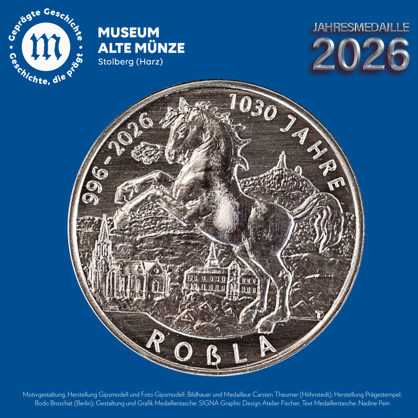 Jahresmedaille 2026 - 1030 Jahre Roßla