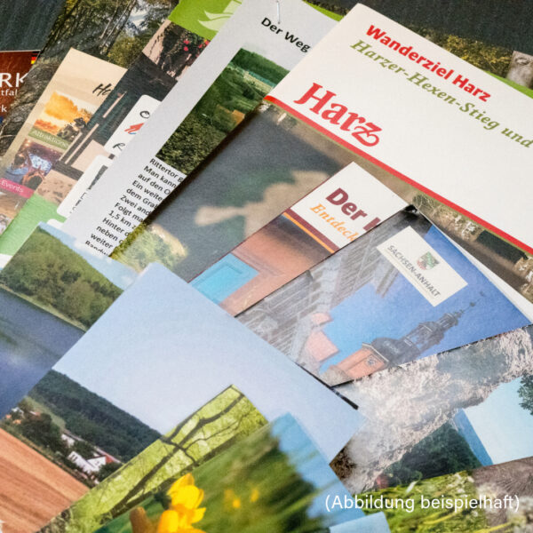 Die Tourist-Information versendet gegen Versandkostenbeteiligung umfangreiches Informationsmaterial zum Wandern im Südharz und im Harz.