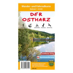 Wander- und Fahrradkarte "Der Ostharz" in Standardausführung - im Maßstab Maßstab 1 : 30 000 mit Selketal-Stieg und Karstwanderweg